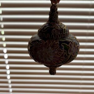 Elegant Gold and Purple Holiday Ornament